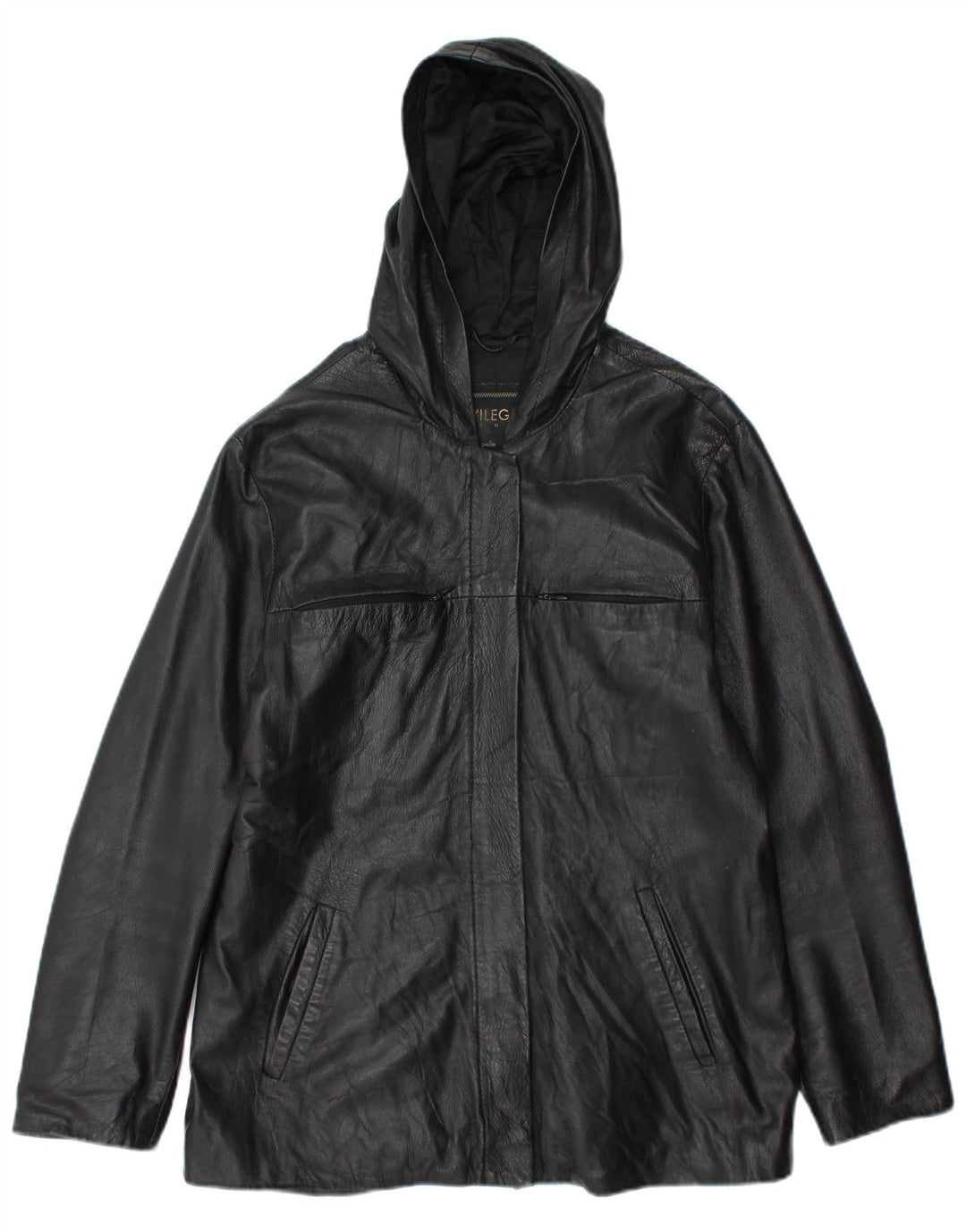 Jachetă de piele Privilegi pentru damă IT 46, mare, neagră