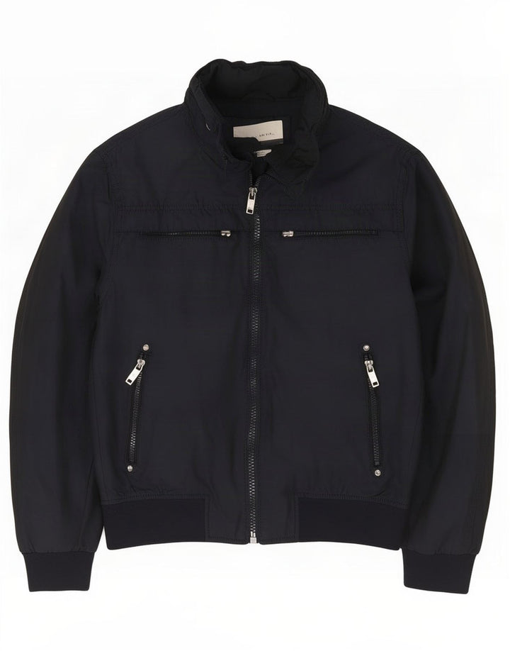 Bomber pentru bărbați Zara UK 40 mare, albastru, poliester