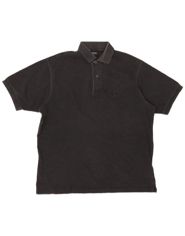 Tricou polo pentru bărbați Hugo Boss XL, bumbac negru