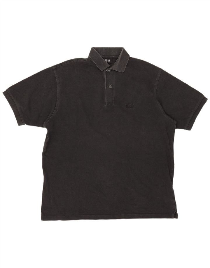 Tricou polo pentru bărbați Hugo Boss XL, bumbac negru