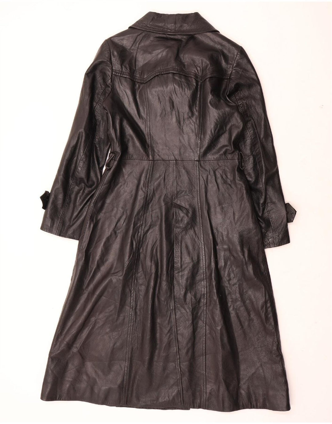 Palton de piele pentru femei VINTAGE UK 12 Piele neagră medie