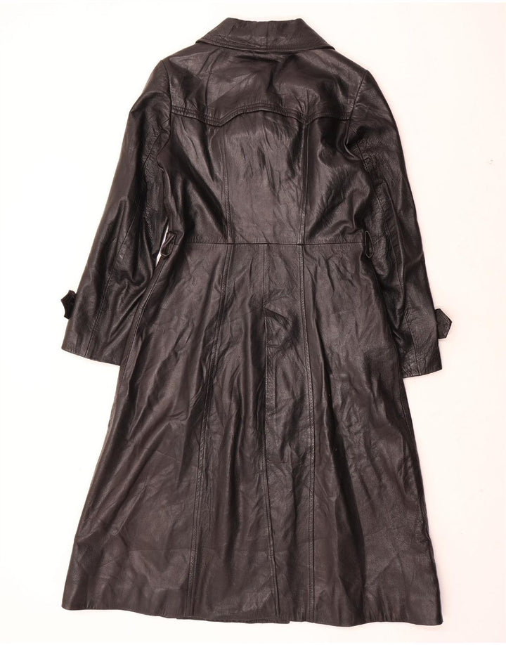 Palton de piele pentru femei VINTAGE UK 12 Piele neagră medie