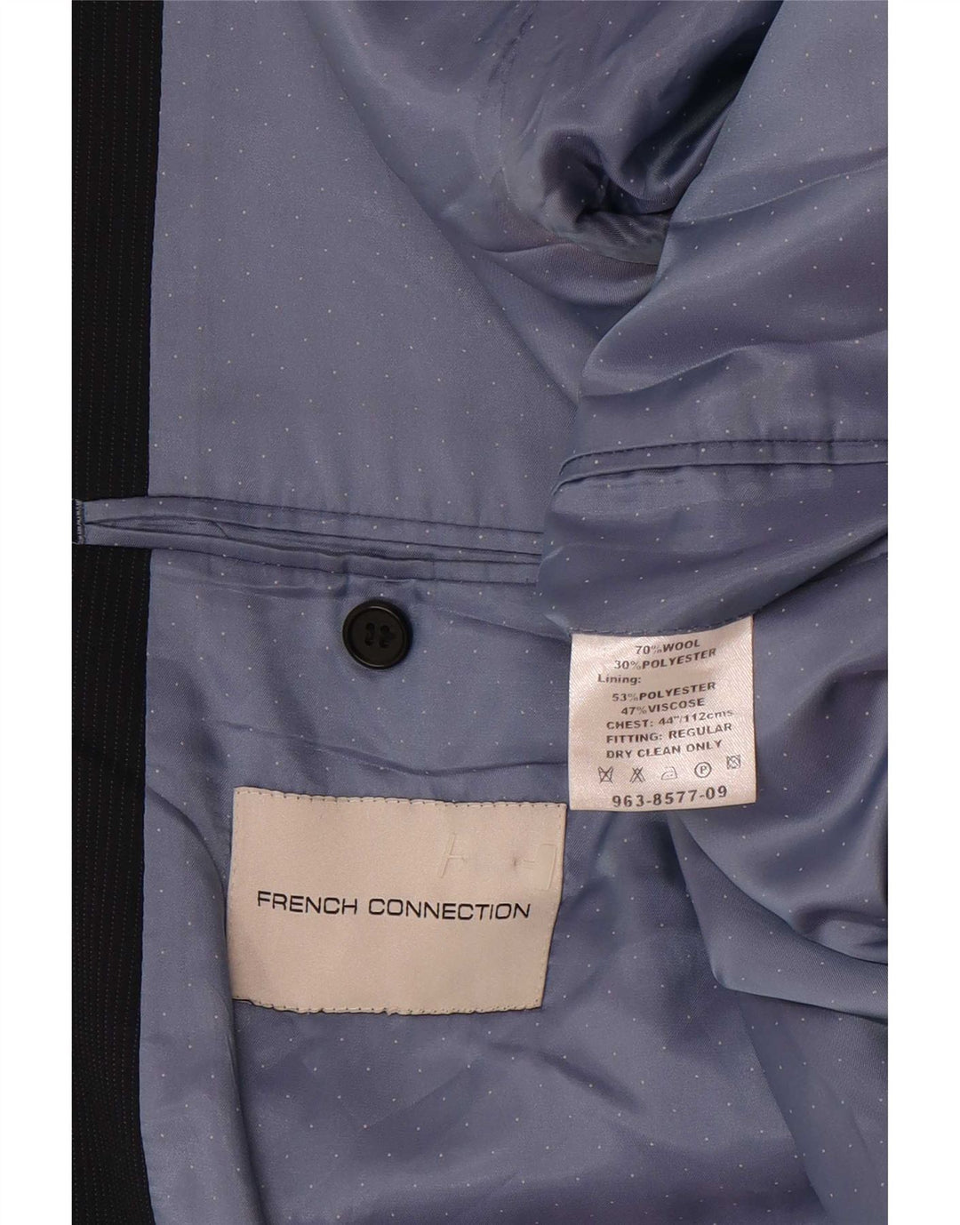 Blazer pentru bărbați French Connection, cu 2 nasturi, UK 44 2XL Lână bleumarin