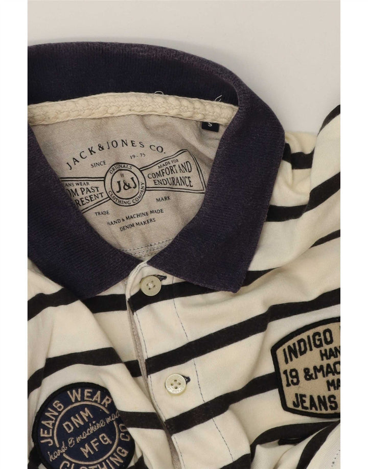 Cămașă polo cu grafică Jack & Jones pentru bărbați, cu dungi albe mici