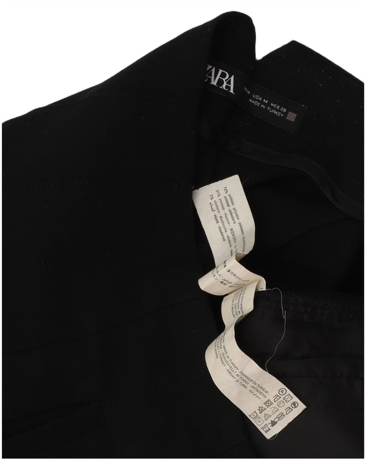 Pantaloni de costum conici pentru femei Zara Mediu L28 L27 Poliester negru