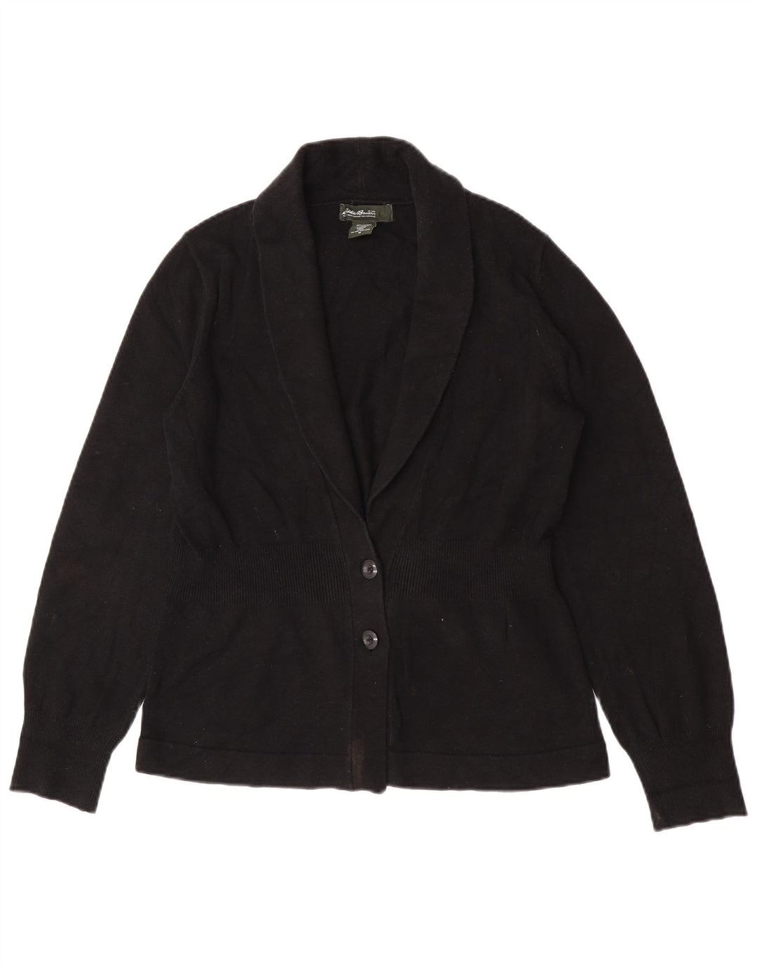 Pulover cardigan pentru femei Eddie Bauer UK 14 bumbac mediu negru