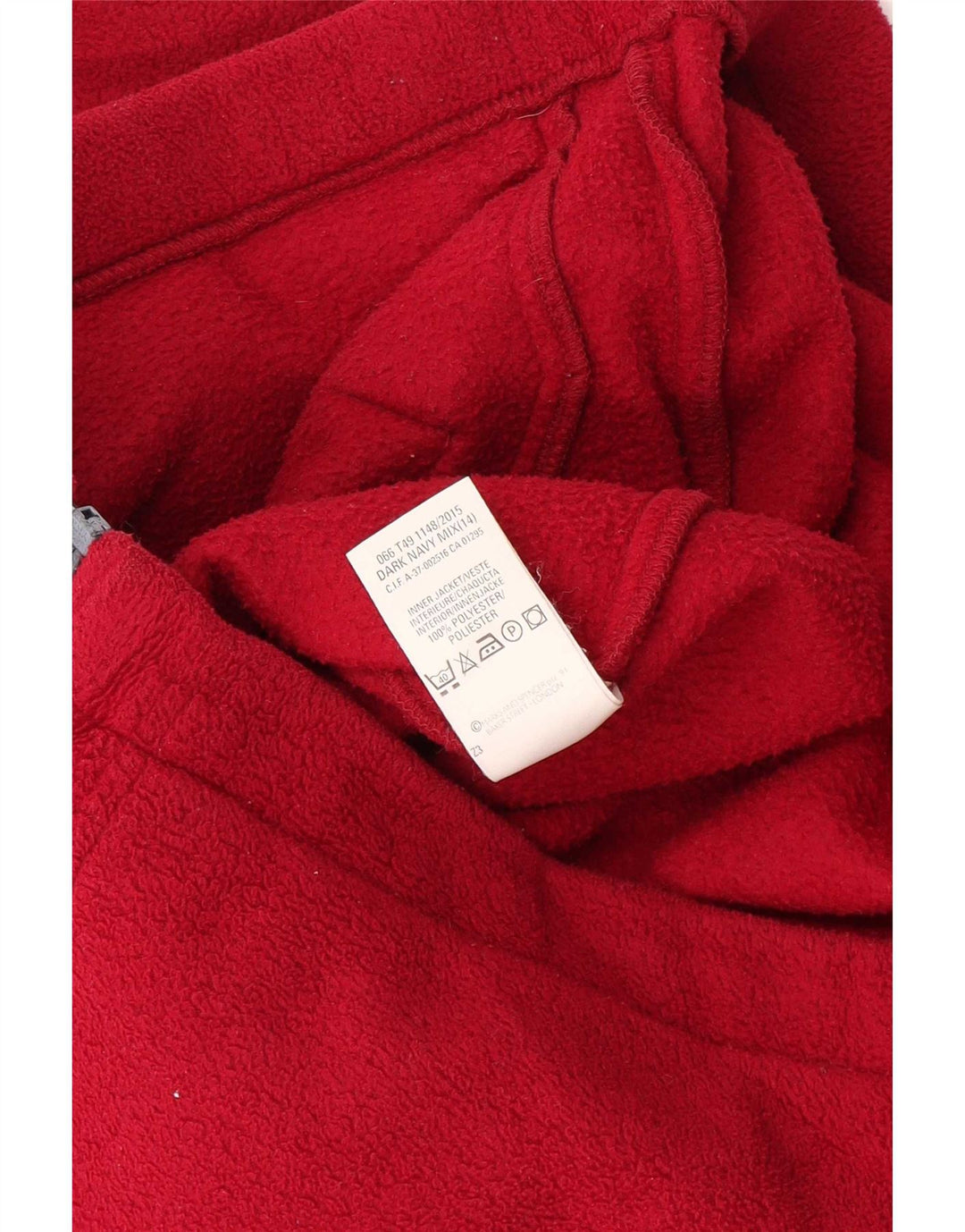Jachetă fleece supradimensionată pentru femei Marks & Spencer UK 14 Poliester roșu mare