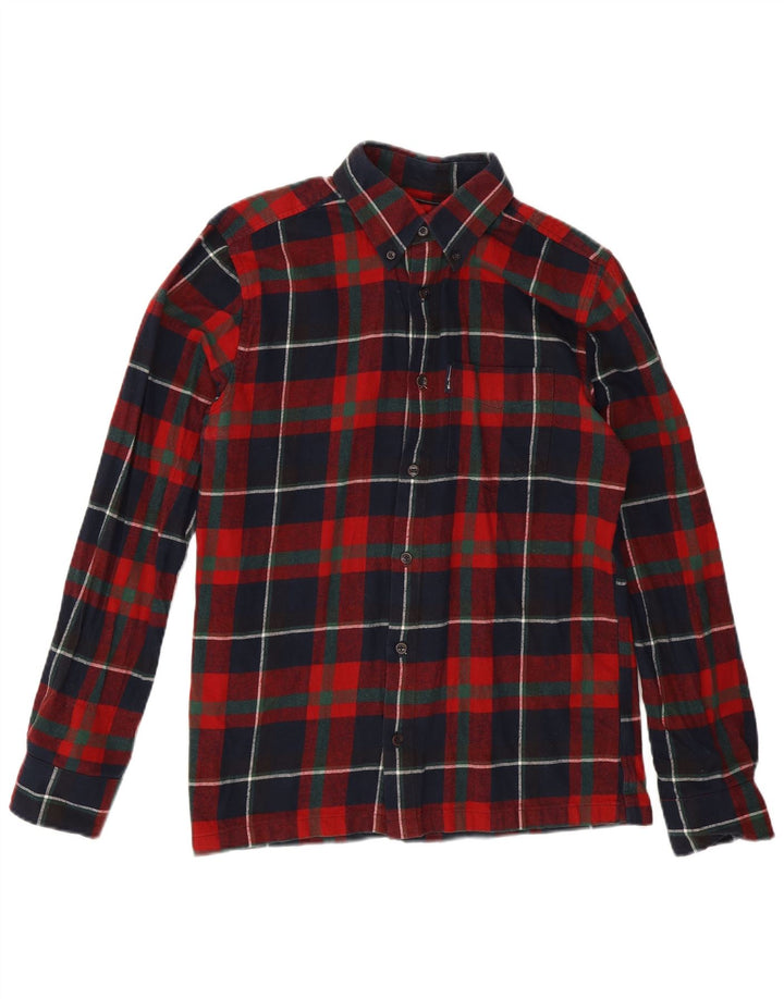 Cămașă de flanel pentru bărbați Ben Sherman, bumbac cu carouri, albastru bleumarin