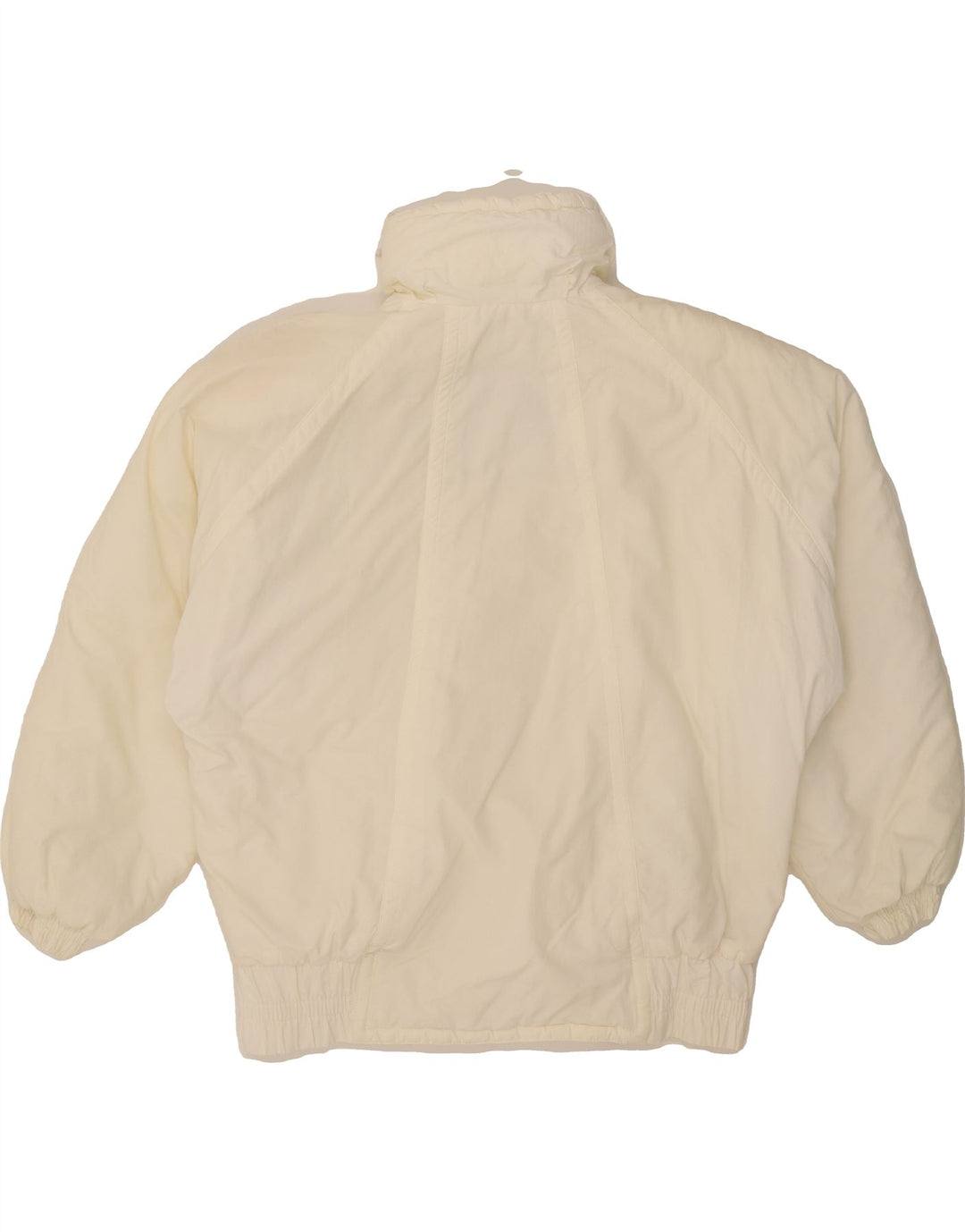 VINTAGE Womens Oversized Windbreaker Jacket IT 46 Large Off White Nylon Vintage Vintage and Second-Hand Vintage from Messina Hembry 
