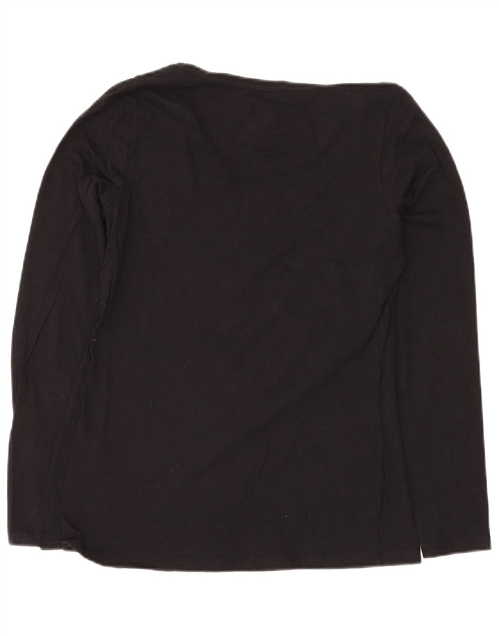 Top pentru femei LOTTO cu mânecă lungă UK 10 mic bumbac negru