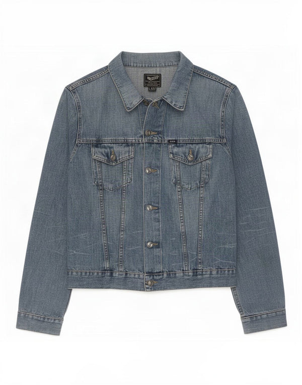 Gas Mens Denim Jacket UK 40 Large Blue Cotton