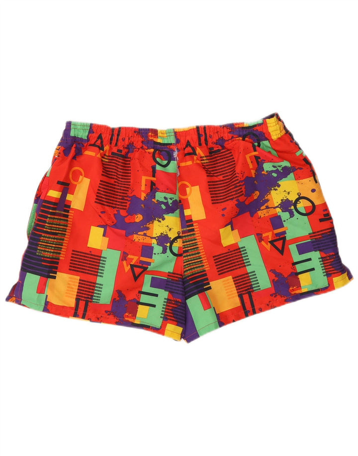 Pantaloni scurți de înot Umbro pentru bărbați, poliester geometric multicolor mediu