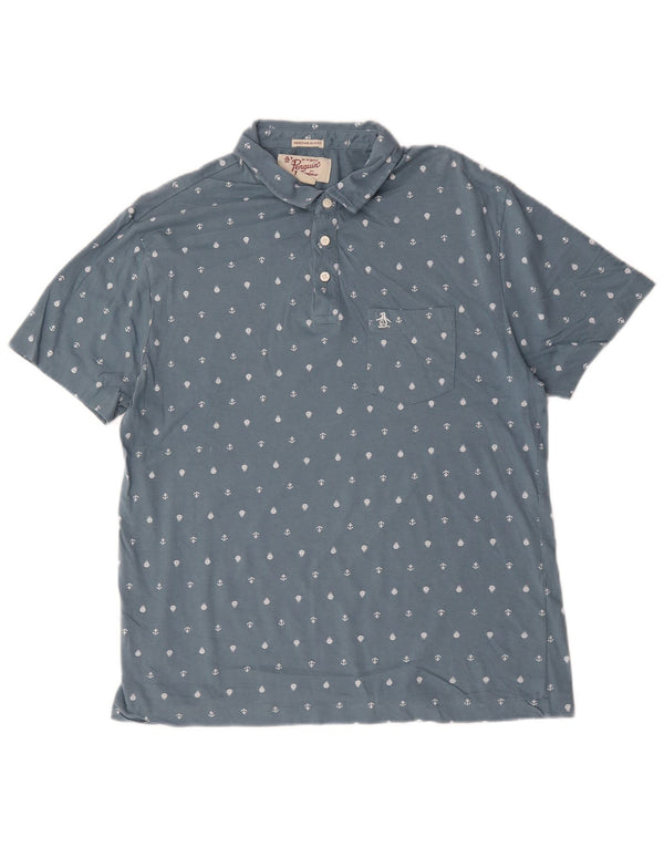 Tricou polo pentru bărbați Heritage Slim Fit XL, bumbac cu pete albastre