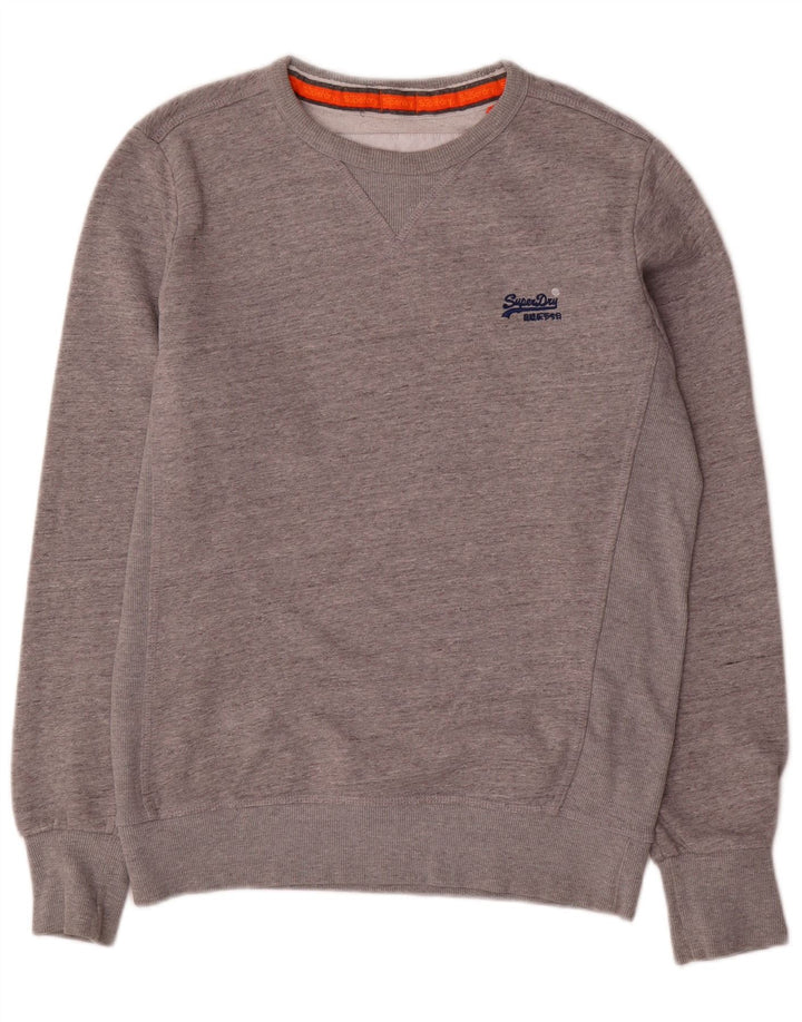SUPERDRY Hanorac pentru bărbați Pulover mare din bumbac cu pete gri