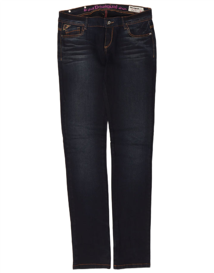 Blugi slim pentru femei Desigual W30 L32 bumbac bleumarin