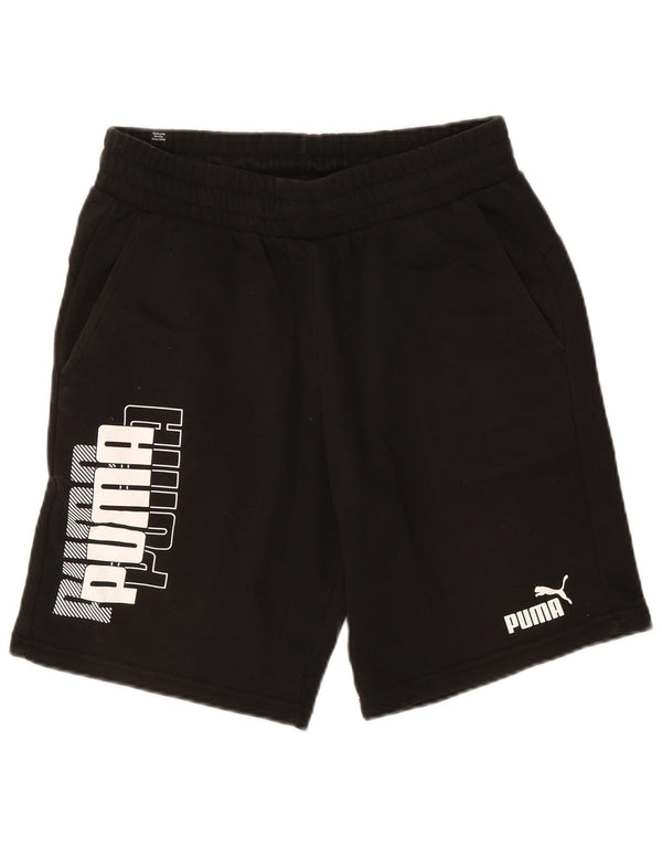 Puma Mens Graphic Sport Shorts Large Black Cotton