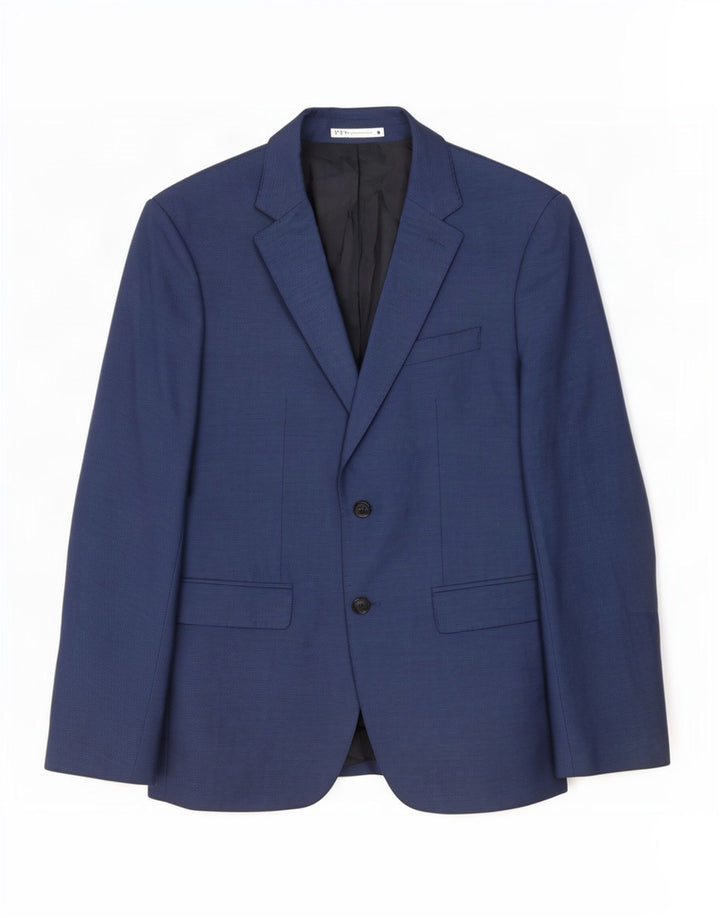 Blazer pentru bărbați Zara cu 2 nasturi EU 52 Mare Albastru