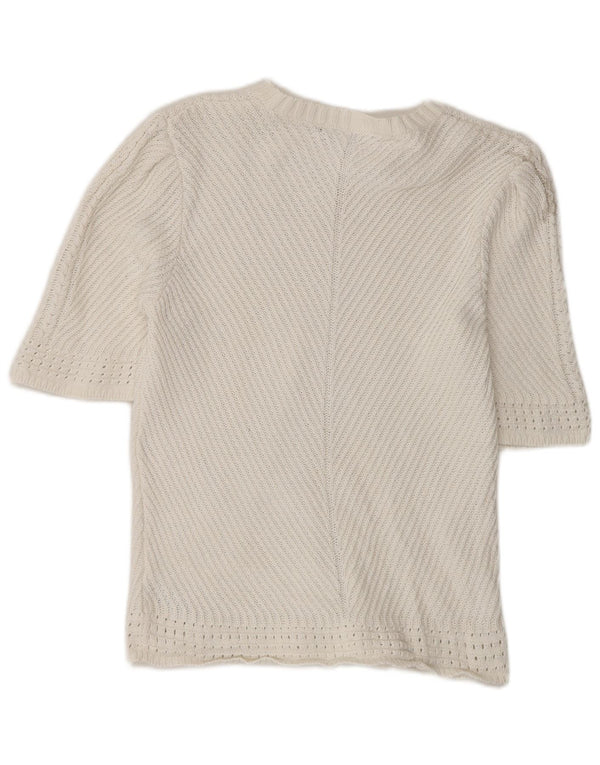 Pulover pentru femei Marks & Spencer cu gâtul cu barca UK 14 Medium Off White