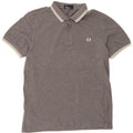 Cămașă polo Fred Perry pentru bărbați, mare, gri bumbac cu pete