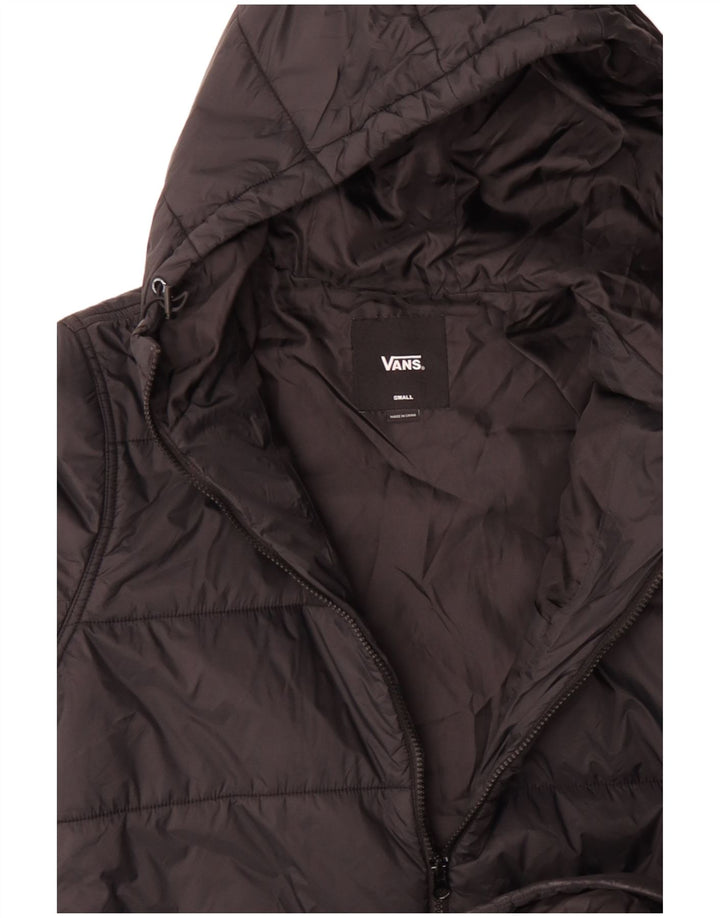 Jachetă căptușită cu glugă pentru bărbați VANS UK 36 Mic Nylon negru