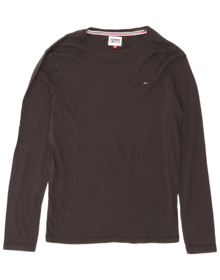 Top pentru bărbați Tommy Hilfiger cu mânecă lungă XL, bumbac gri