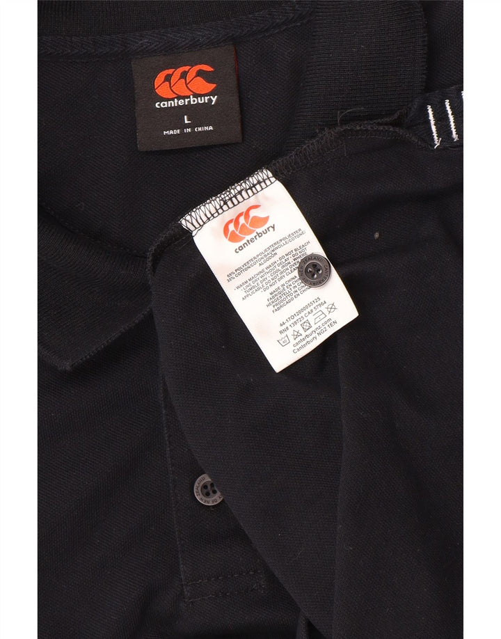 Tricou polo Canterbury pentru bărbați, mare, negru, poliester