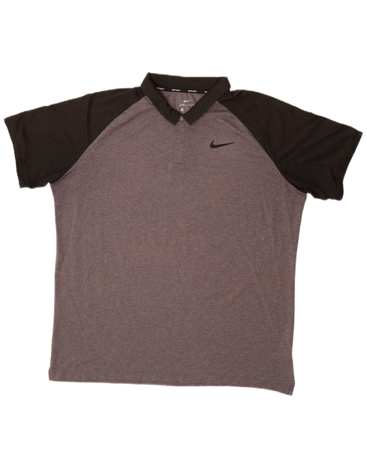 Tricou polo NIKE Dri Fit pentru bărbați XL, gri, poliester color bloc