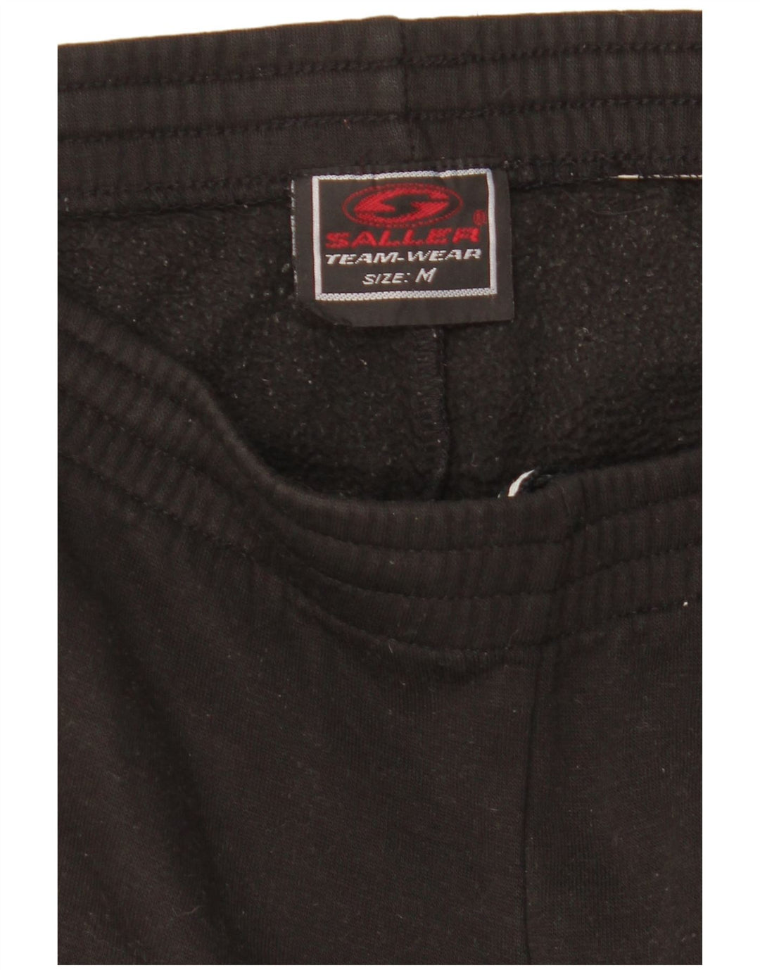 SALLER Mens Tracksuit Trousers Joggers Medium  Black Colourblock Acrylic
