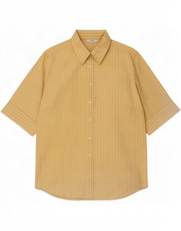 Marks & Spencer Cămașă St. Michael pentru femei UK 12 Medium Yellow Check