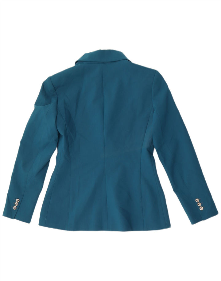 Jachetă Blazer pentru femei Zara, cu două piepturi, UK 12, poliester albastru mediu