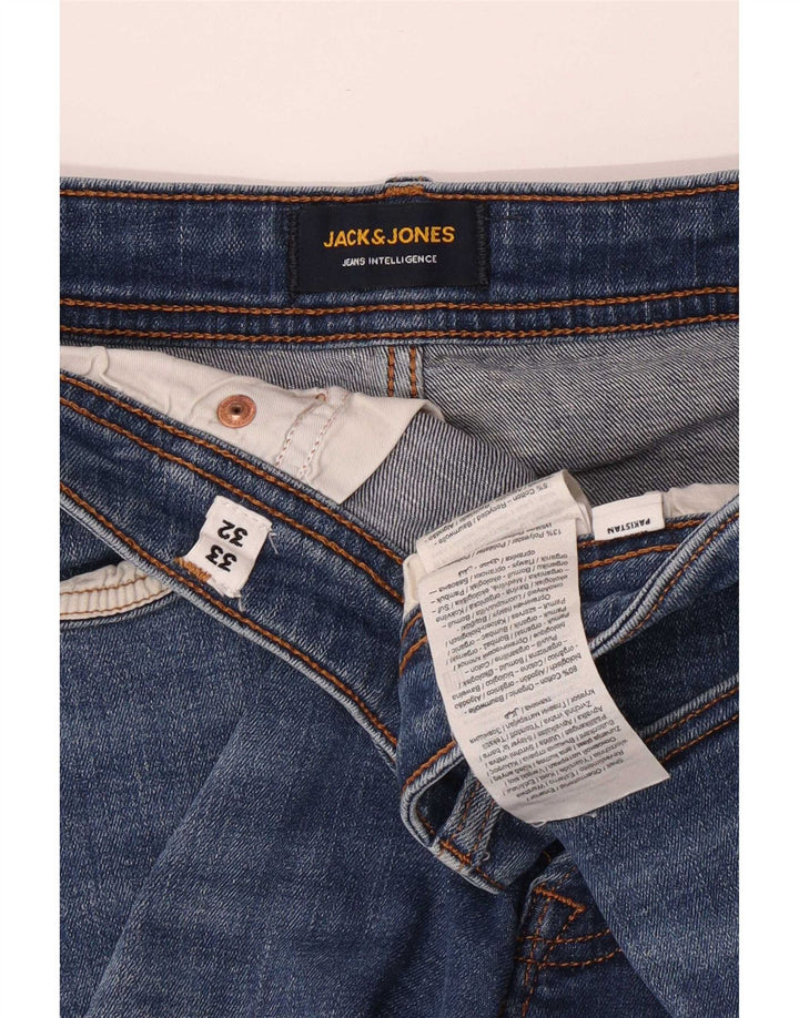 Blugi Jack & Jones Tim Straight pentru bărbați W33 L27 Bumbac albastru