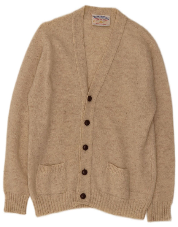Cardigan Vintage pentru bărbați XL Lână bej