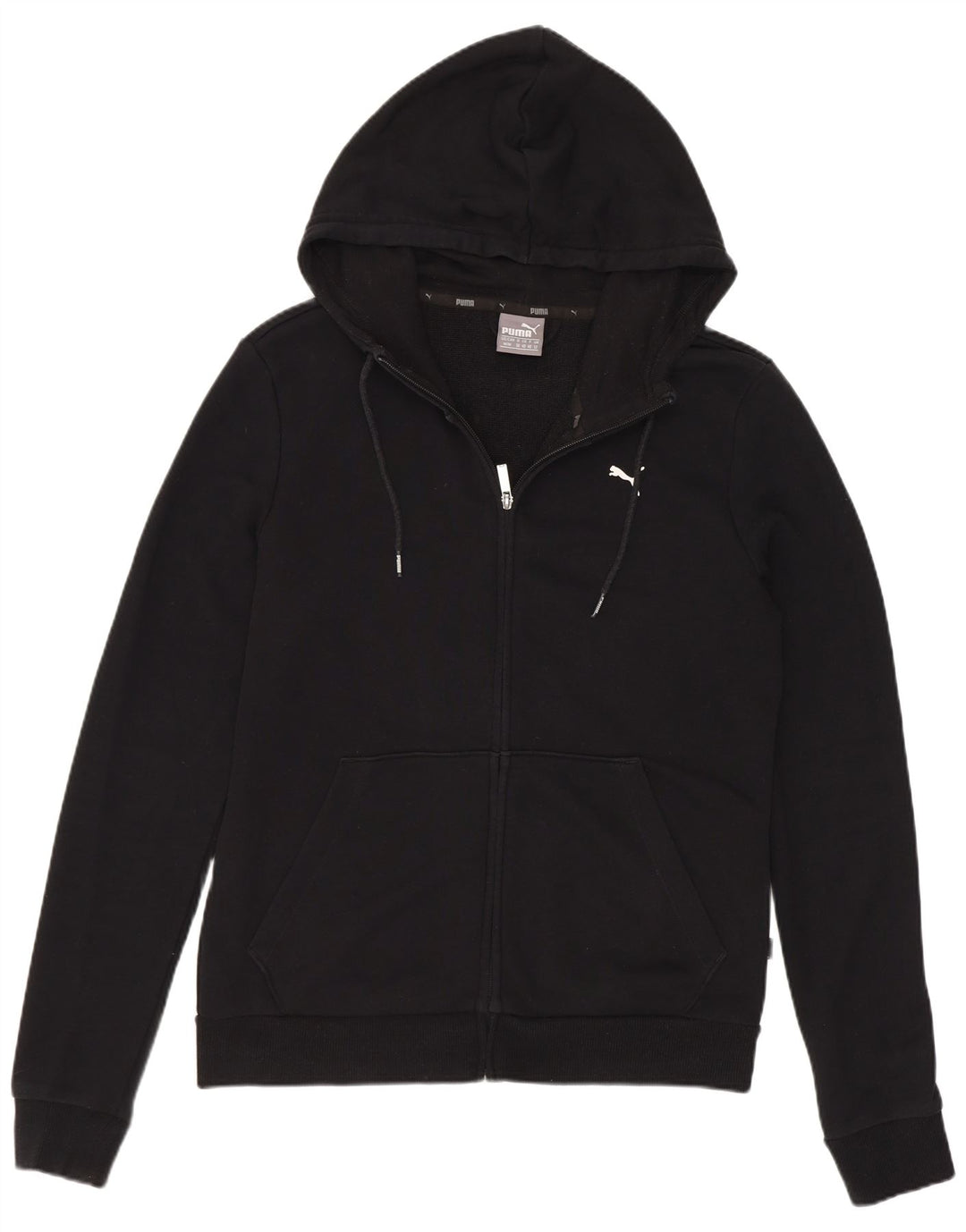 Pulover Puma pentru femei cu fermoar, UK 12, bumbac mediu negru