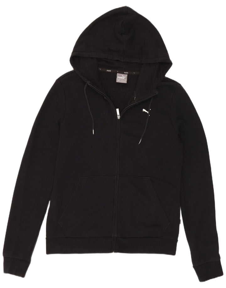 Pulover Puma pentru femei cu fermoar, UK 12, bumbac mediu negru