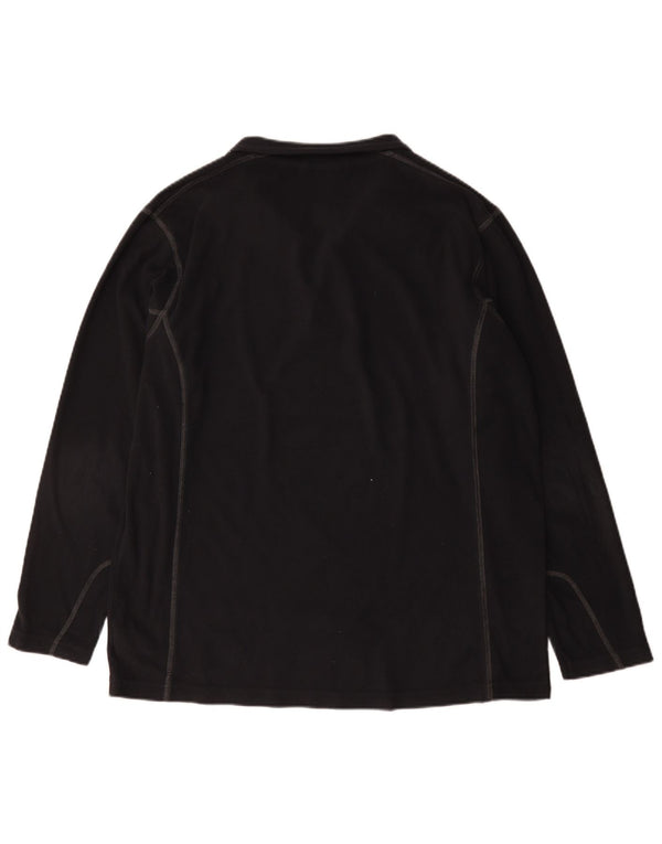 Pulover Columbia pentru bărbați, cu fermoar și gât, XL, poliester negru
