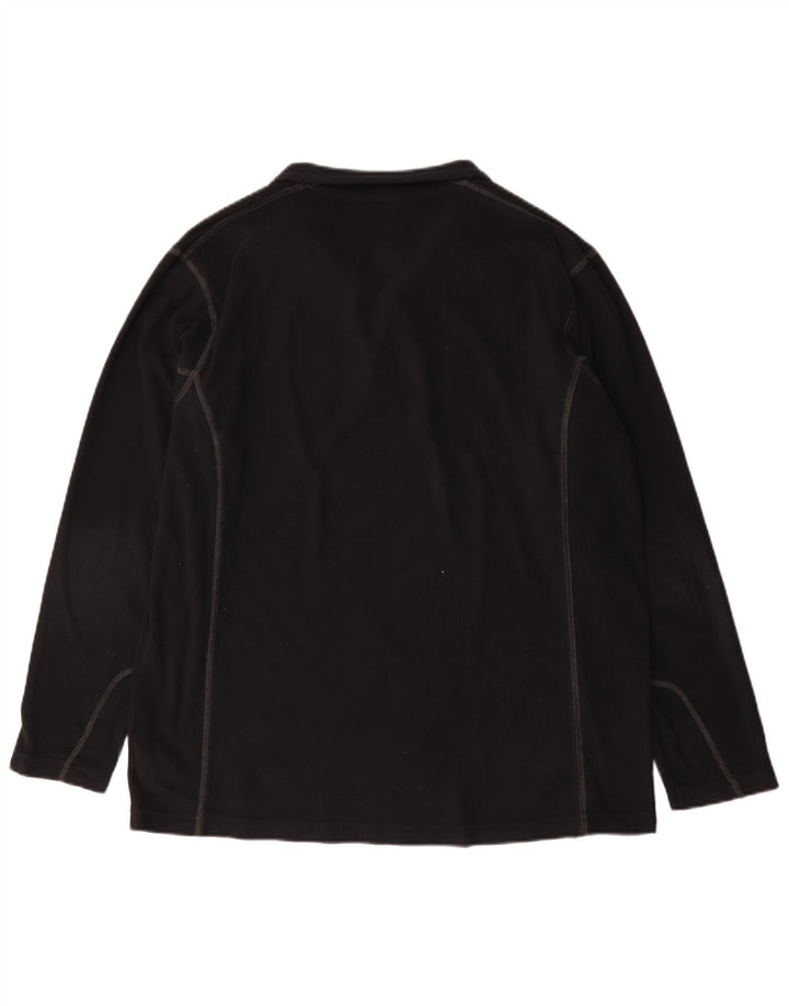 Pulover Columbia pentru bărbați, cu fermoar și gât, XL, poliester negru