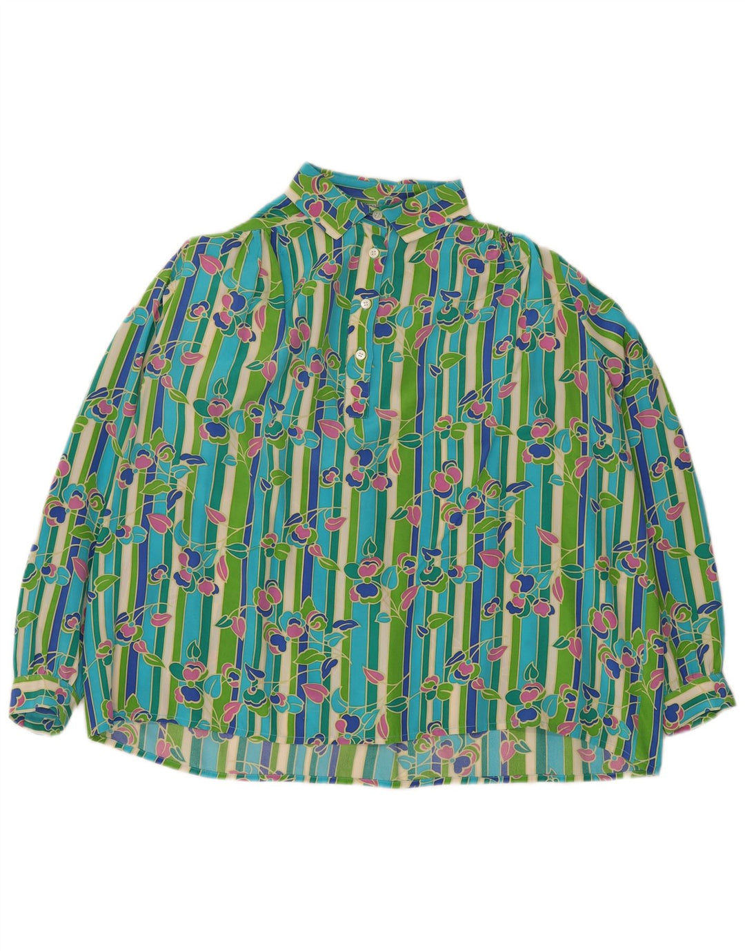 Bluză cămașă pulover pentru femei de la Diana Bentall UK 20 2XL Multicolor Floral