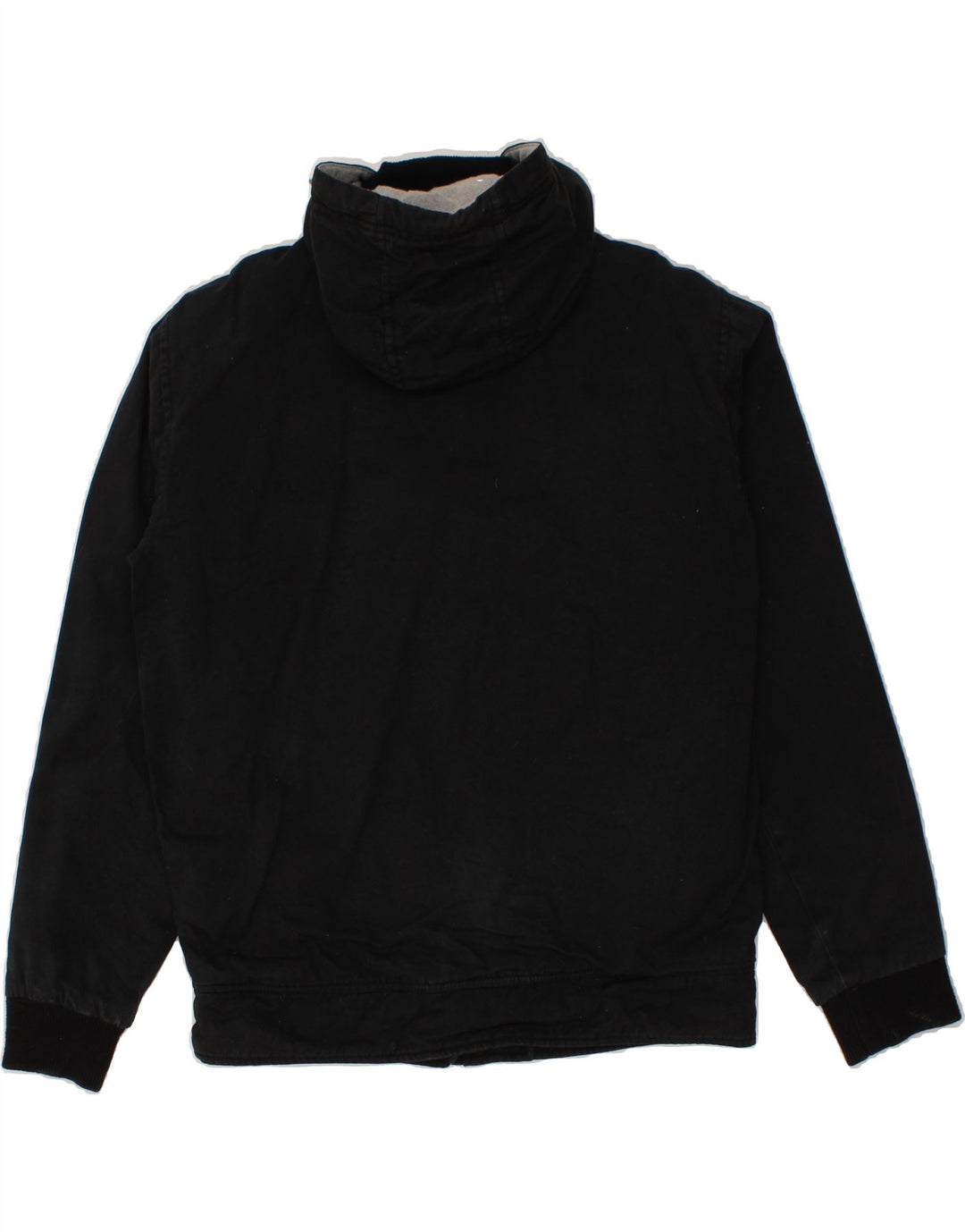 QUIKSILVER Mens Hooded Bomber Jacket UK 38 Medium Black Cotton Vintage Quiksilver and Second-Hand Quiksilver from Messina Hembry 
