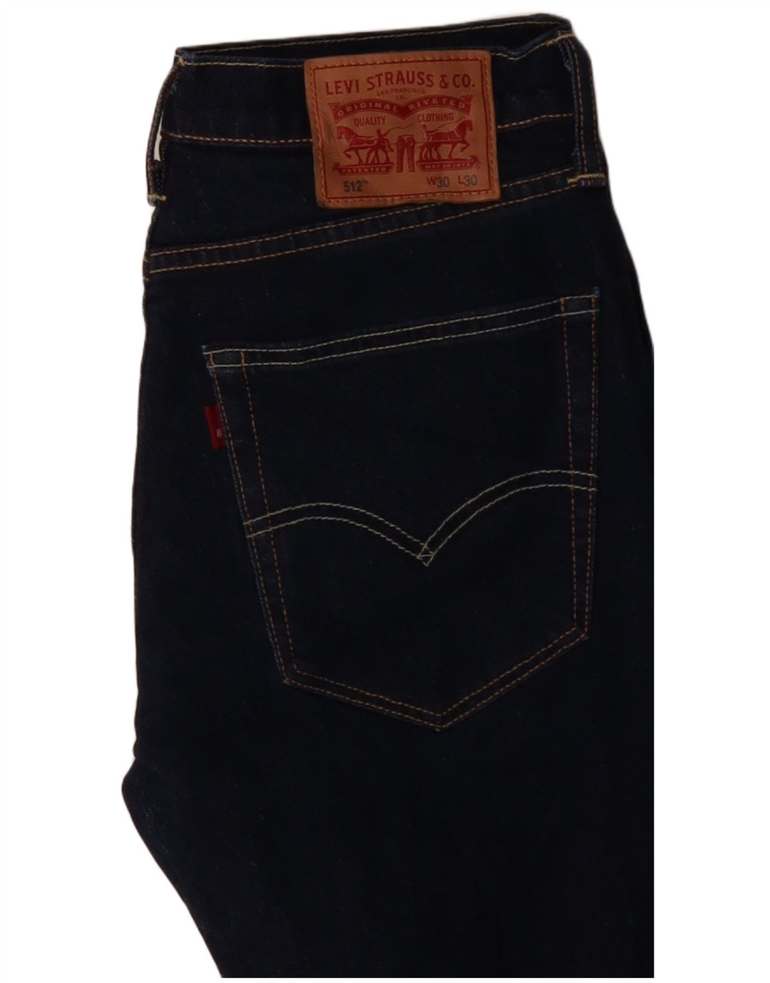 Blugi conici 512 subțiri pentru bărbați LEVI'S L30 L27 bumbac bleumarin