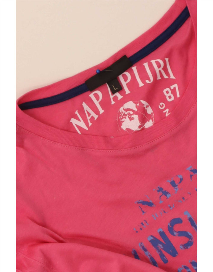 Tricou grafic pentru bărbați Napapijri Top mare roz