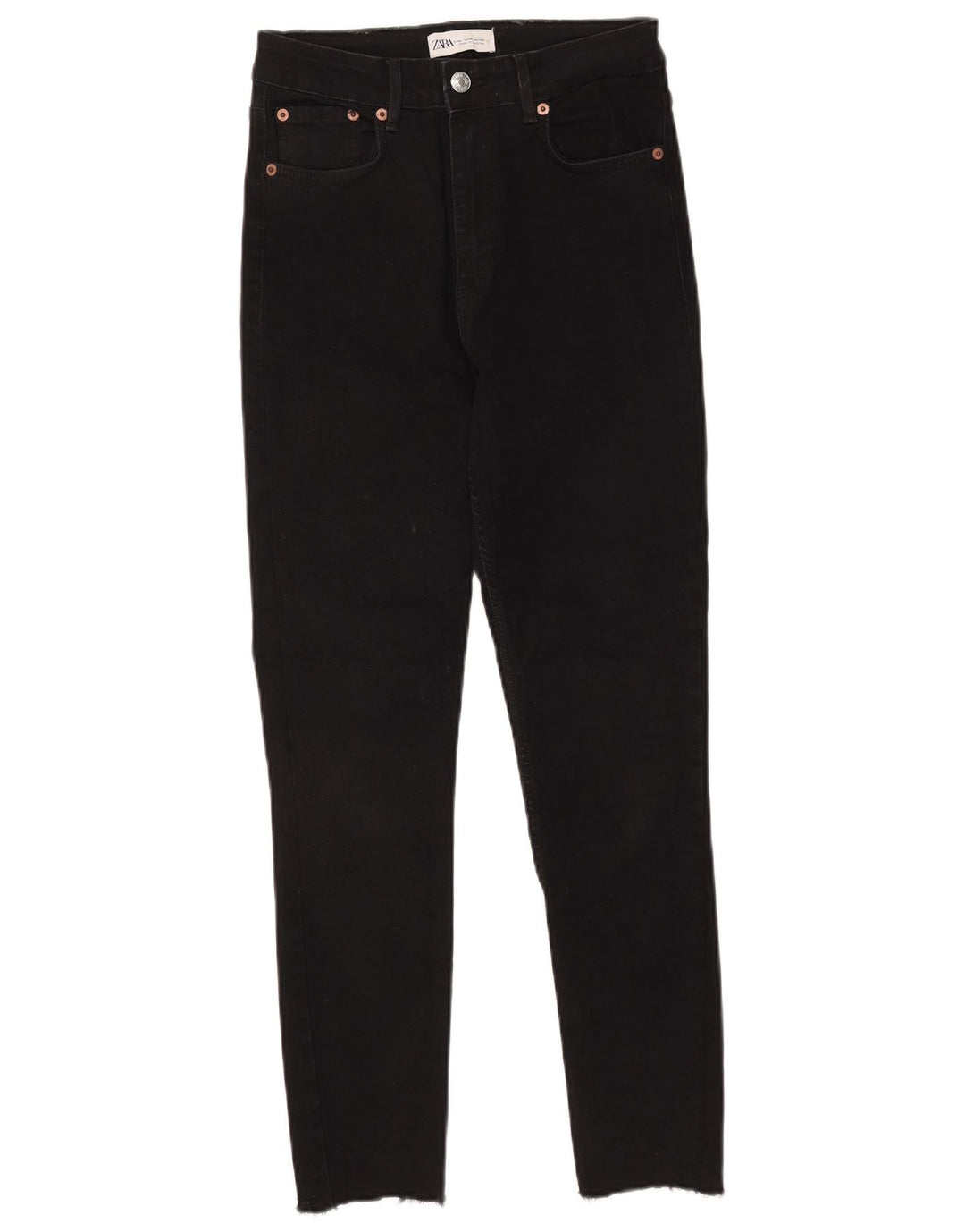 Blugi skinny pentru femei Zara Medium L28 L26 Negri