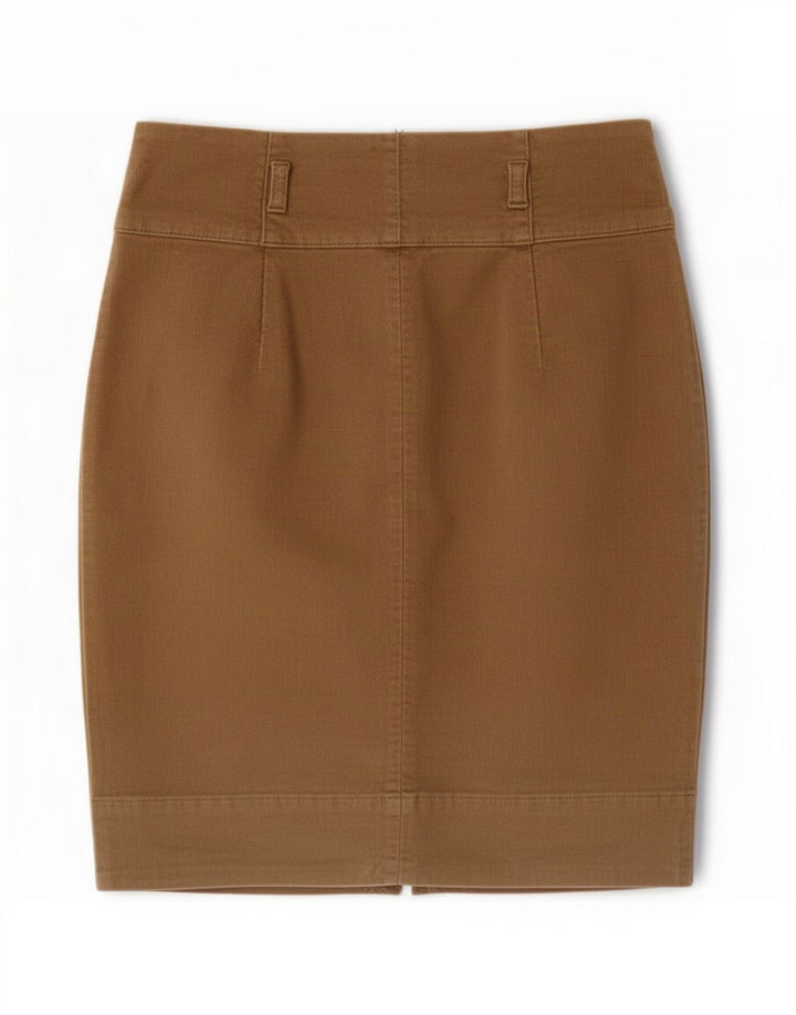 Fustă Zara femeie din velur mic W26 bej