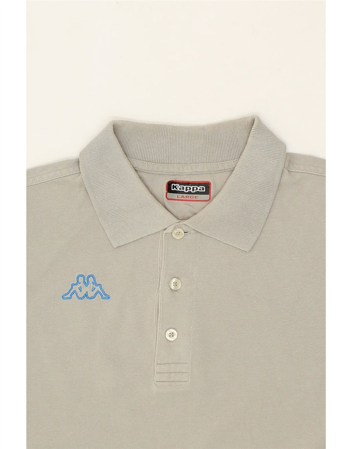 KAPPA Mens Polo Shirt Large Grey Cotton Vintage Kappa and Second-Hand Kappa from Messina Hembry 