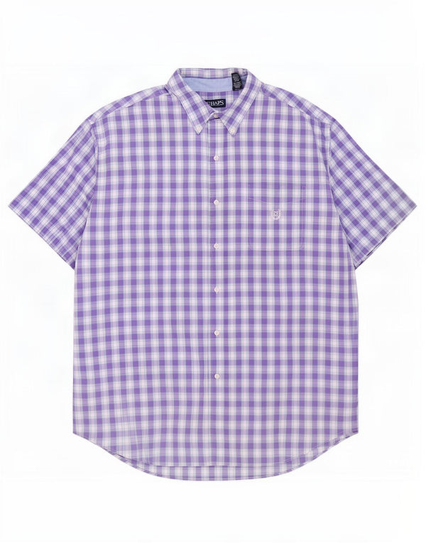 Cămașă cu mânecă scurtă Chaps pentru bărbați, 3XL, purpuriu, din bumbac
