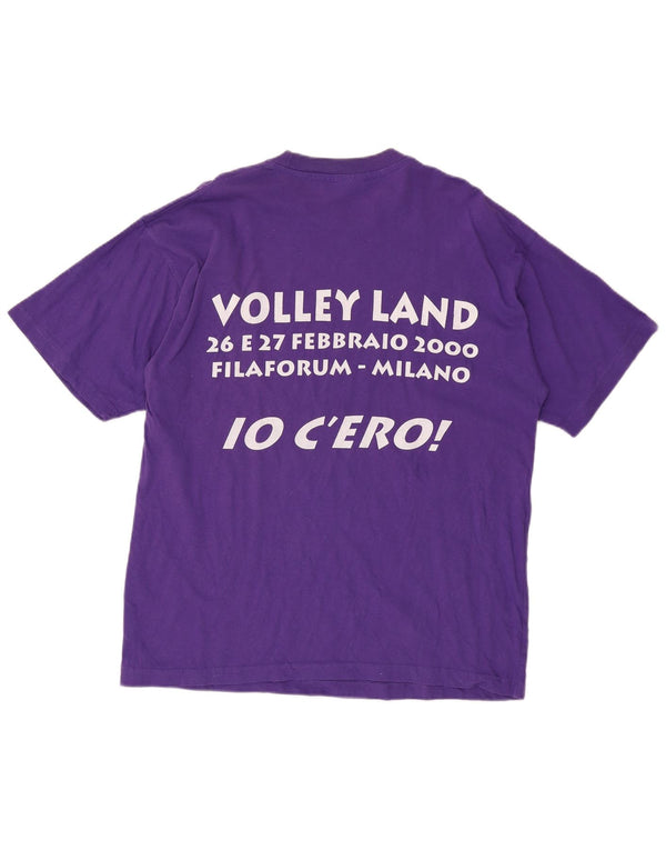 Tricou grafic pentru femei CHAMPION Top UK 16, mare, mov, bumbac