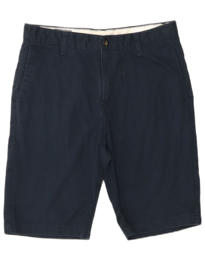 Pantaloni scurți chino pentru bărbați Volcom W32, bumbac, albastru bleumarin mediu