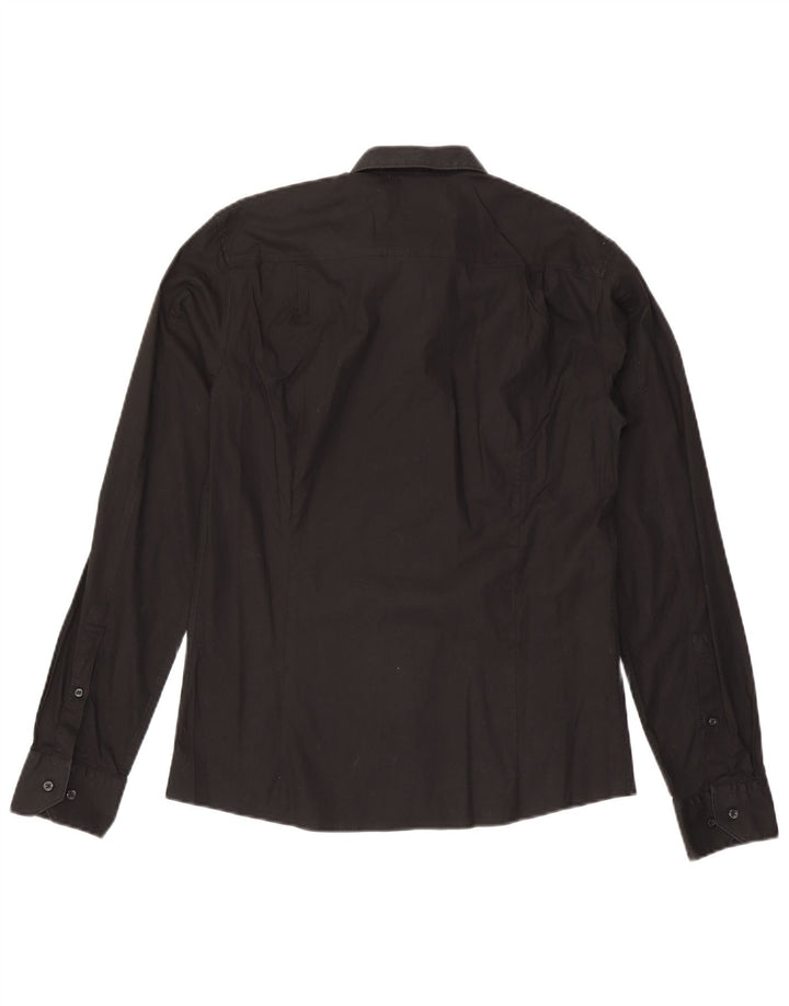 Cămașă pentru bărbați Hugo Boss Slim Fit, bumbac mediu negru