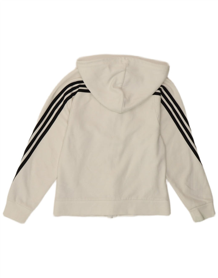 Pulover ADIDAS pentru femei cu fermoar, UK 4/6 XS, bumbac alb