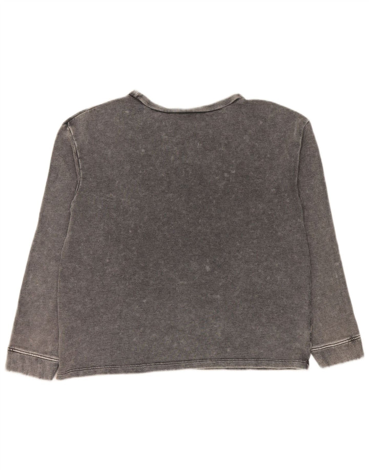 Guess Pulover cu grafic pentru femei UK 16 mare bumbac gri