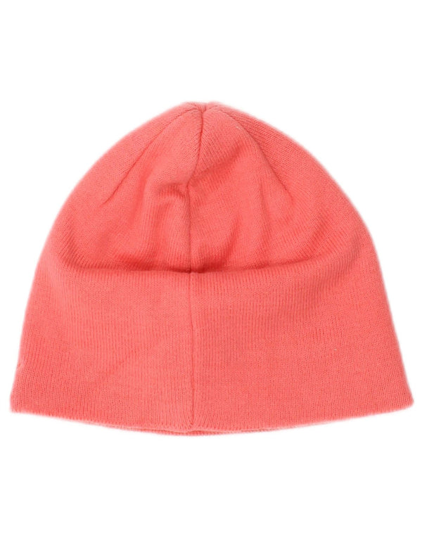 Puma Girls Graphic Beanie Hat One Size Pink Colourblock Cotton
